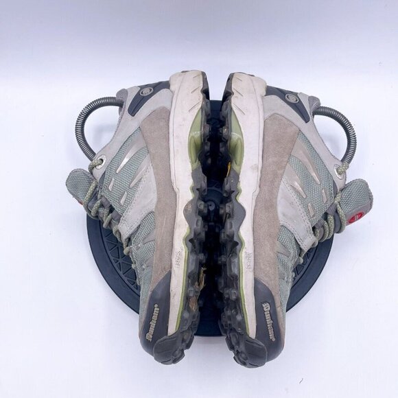 Dunham Women Hiking Boots size 7 2A WOW623GN green Gray Suede vibram sole - Picture 4 of 10